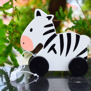 Wooden Zebra Pull along