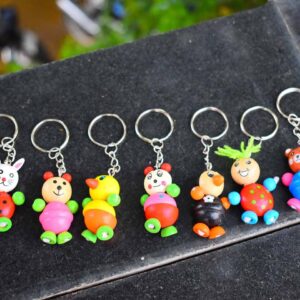 Wooden animal Key chain - pack of 1