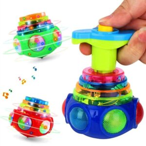 Musical Spinning Top Toy with LED Light, Music Flash Light - pack of 1