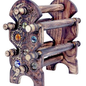 wooden Antique Bangle Stand with 4 compartments