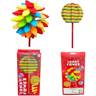 kids toy candy flower Cute candy flower toy with rainbow petals, a great gift for children and decoration