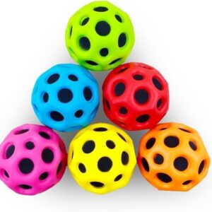 Moon Ball Bouncy Coral Anti Stress Bouncing for Kids Soft Rubber Bounce Set Playground