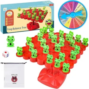 Frog Balance Tree Game Toys, Two-Player Balance Game Parent-Child Interactive Family Tabletop Puzzle Game