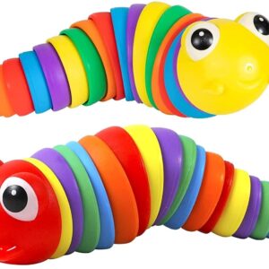 Caterpillar Slug Toy Sensory - Relaxing Caterpillar Stress Relief Toy for Kids and Adults Pack of 1(Multi Colour)