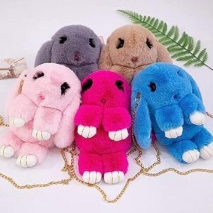 Fluffy Plush Rabbit Bag Fashion Girl - Bunny sling Bag ANY 1 Random