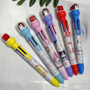 Six Color Pen With Roller stamp