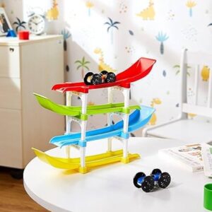 4 Level Ramp Race with 4 Cars