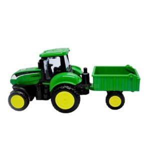 Realistic Farm Tractor Toy with Trolley for Kids - 1 Piece