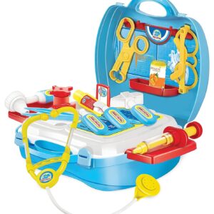 Doctor Set with 18 pcs Set for Kids, Pretend Play Medical Suitcase Dream Doctor Set Toy for Girls and Boys