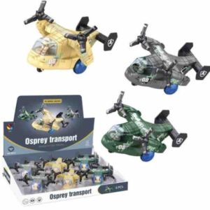 Military Helicopter Osprey transport toy Simulation Model helicopter push and go durable scale friction power