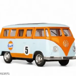 Bus Toy Metal Diecast Gulf Bus Alloy Car Model Toys Gulf Oil Gulf Volkswagen Bus Toy - 1 piece